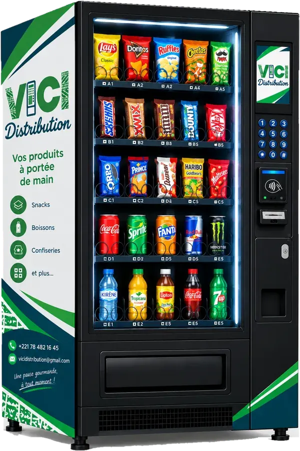 Vending machine in VICI Distribution colours